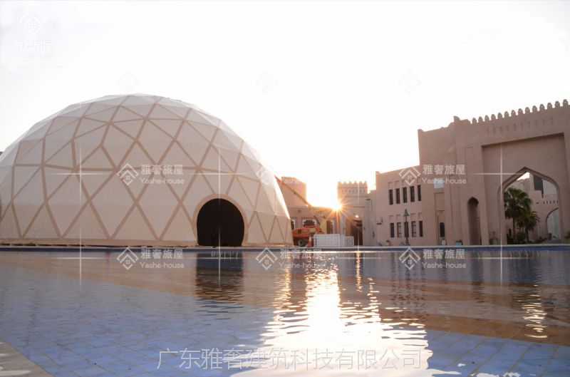 深圳大型展会活动穹顶投影球形星空帐篷直径1060平方不锈钢球篷特色