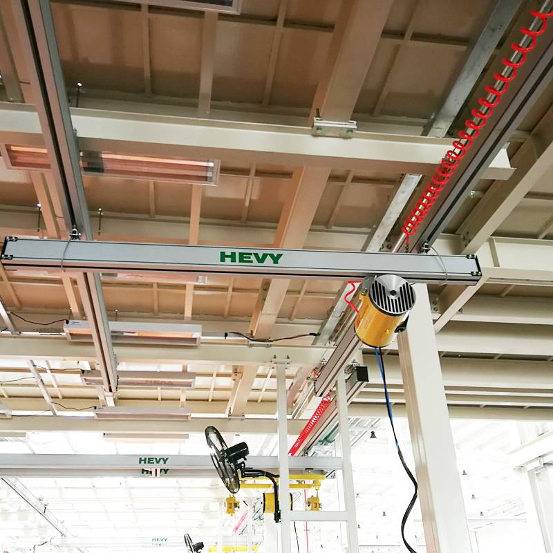 上海晔创kbk轨道自立式铝合金轨道起重机kbk125kg气动平衡器铝轨道