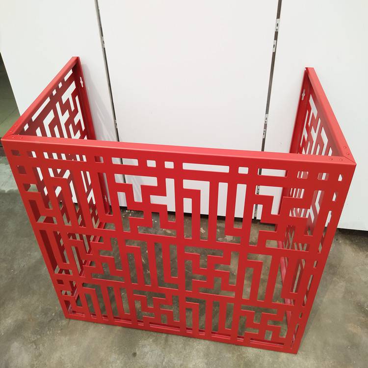 雕花铝板空调罩别墅小区阳台空调护栏仿古镂空空调外机保护罩