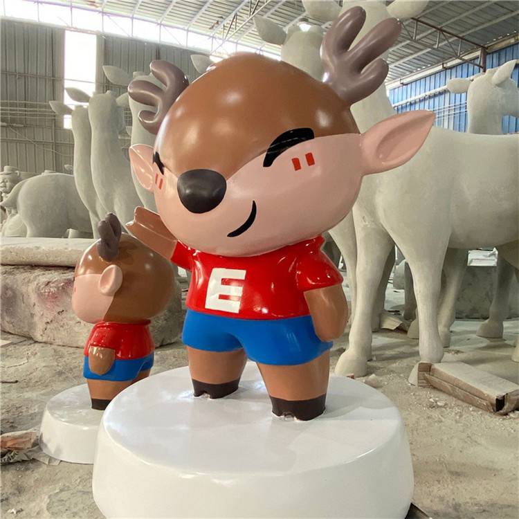 连锁店卡通雕塑形象卡通牛造型摆件珠海恒创雕塑