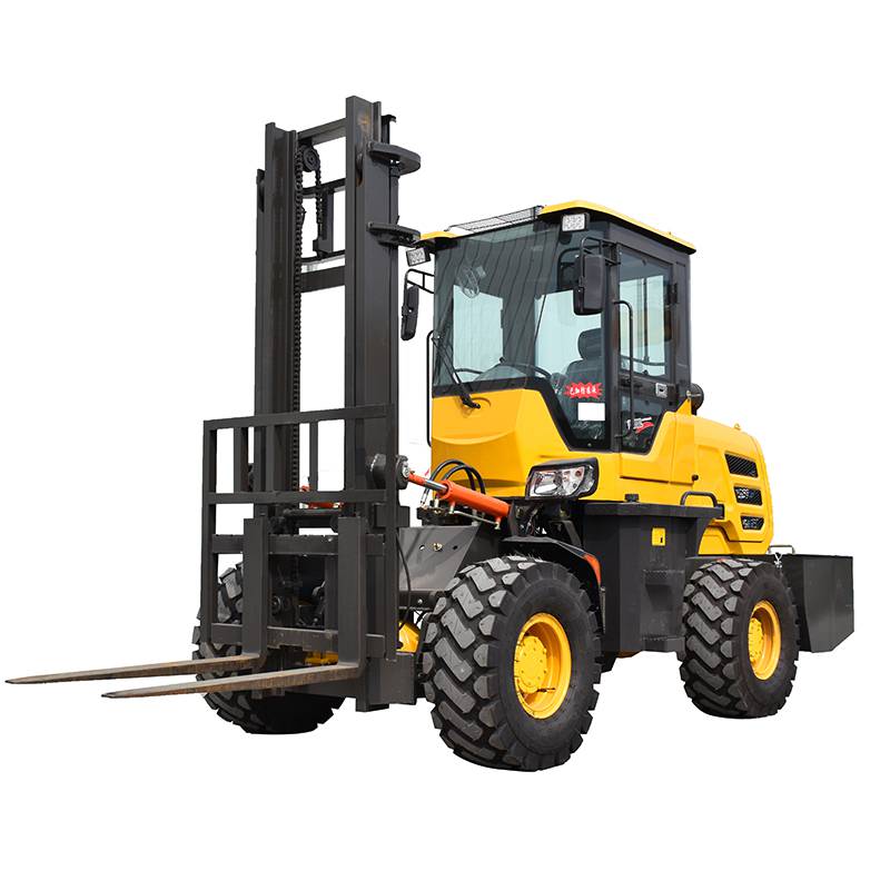 3吨越野叉车用途越野叉车四驱金旺越野叉车厂家履带叉车定制