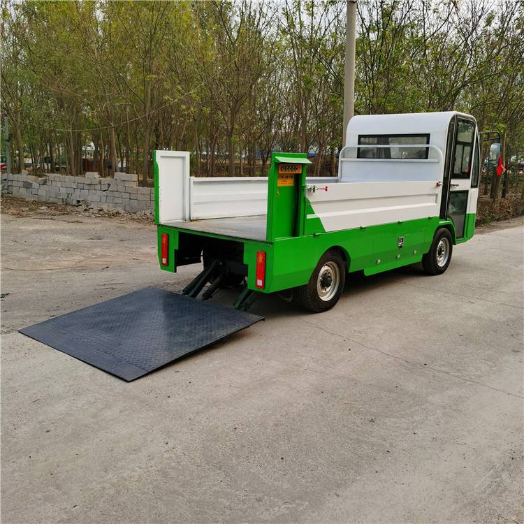 电动四轮液压尾板清运车分类垃圾桶运输车8桶10桶12桶转运车