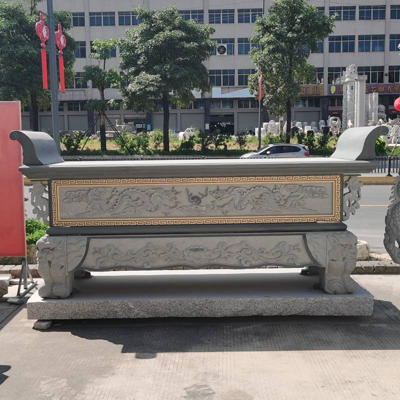 祠堂寺庙神台石雕供桌佛台基座莲花瓣浮雕须弥座