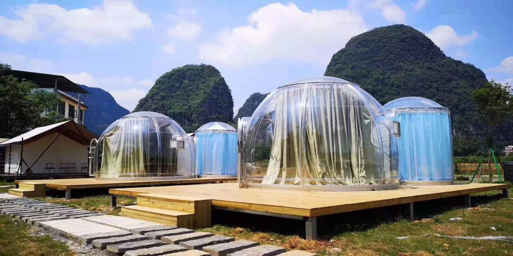 定制透明泡泡屋户外露营网红旅游度假星空帐篷酒店民宿球形帐篷房