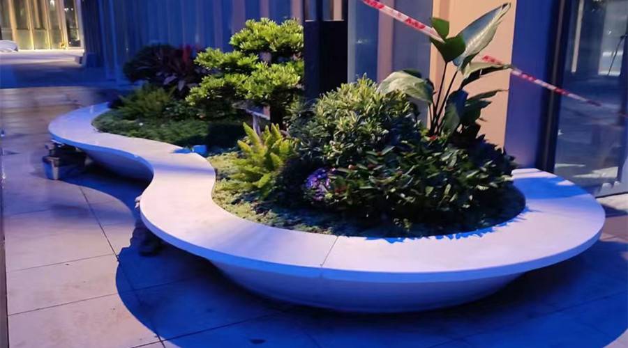 grc坐凳树池公园广场grc异型坐凳的性能优点