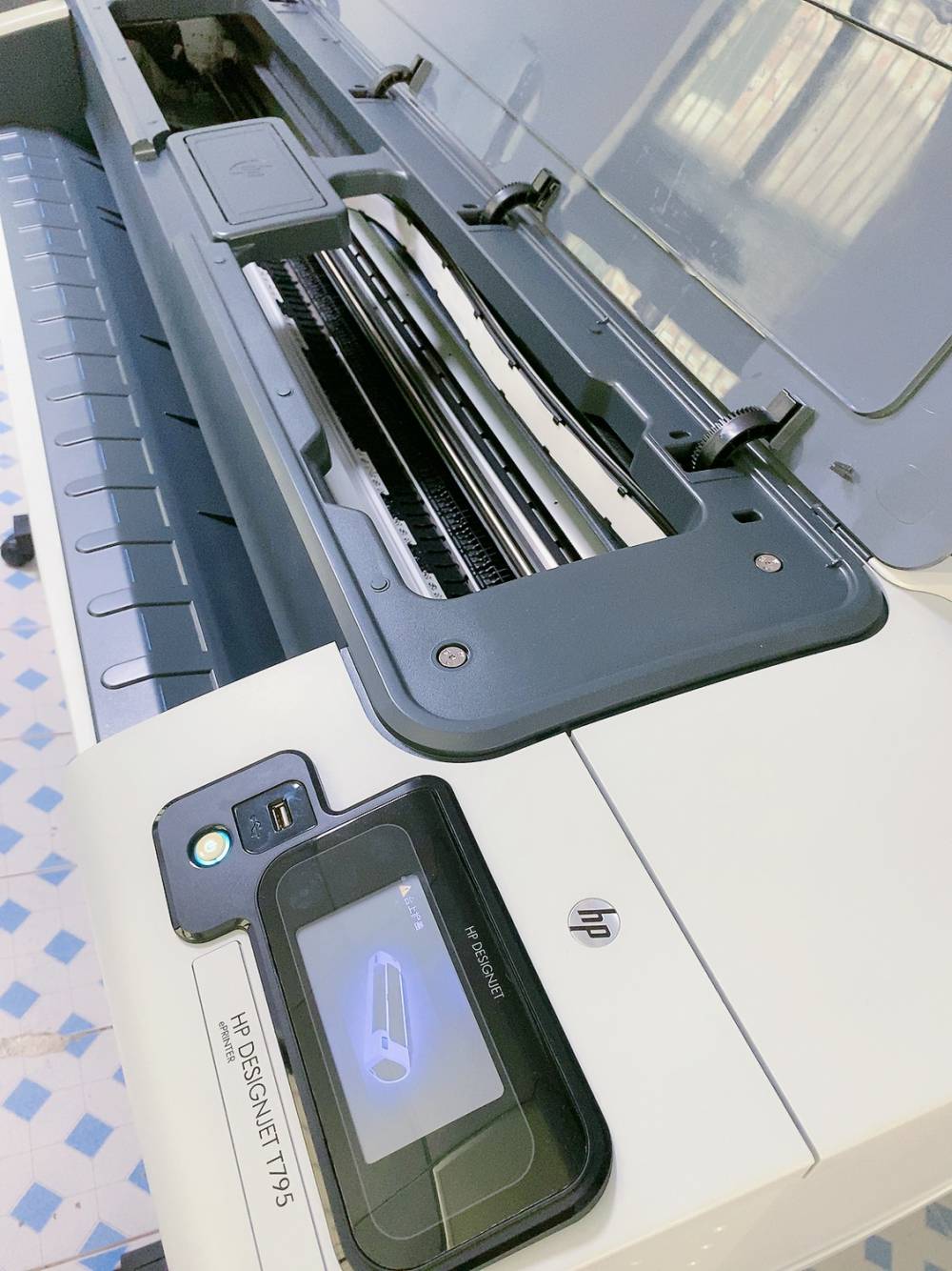 惠普原装t795b0绘图仪44英寸写真机蓝图机95成新高速兰纸机