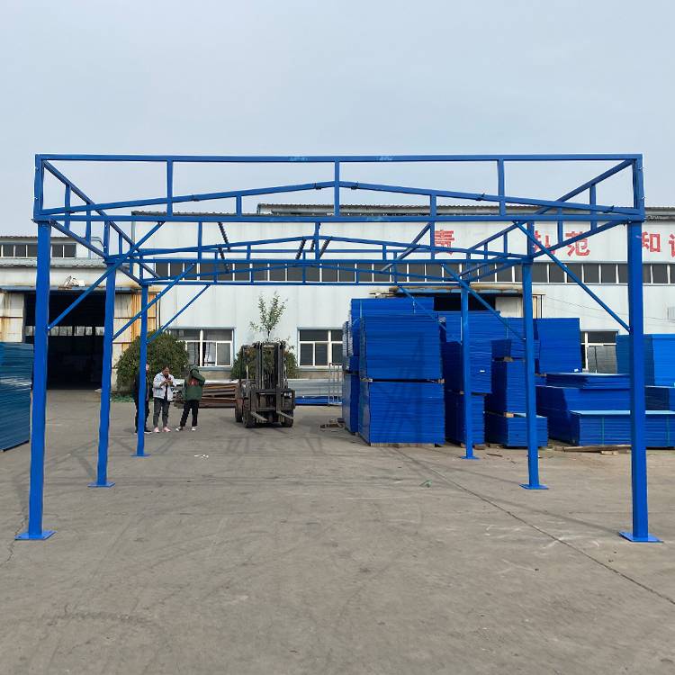 遂宁市工地钢筋加工防护棚移动钢筋加工棚标化工地钢筋制作棚