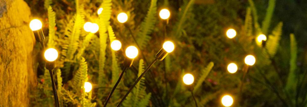 省美太阳能萤火虫灯户外装饰布置氛围景观亮化防水地插草坪灯