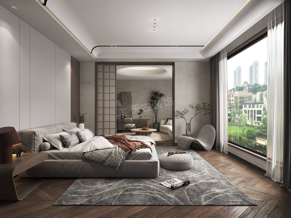 约克郡大平层装修设计悦水岸240平装修效果图天古装饰毛锐