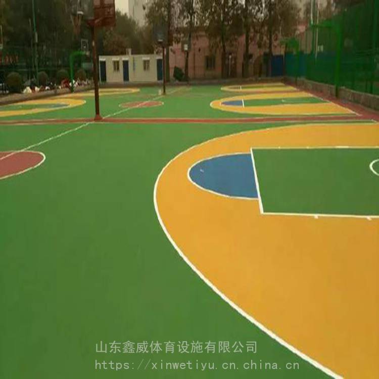 塑胶篮球场 山东塑胶篮球场 价格出售