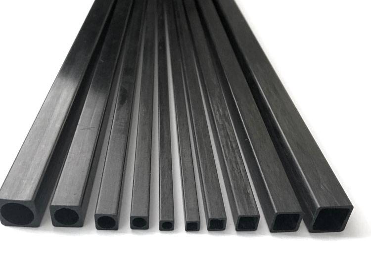 碳纤维纯黑色碳纤维方棒外方内方外方内圆管尺寸咨询客服
