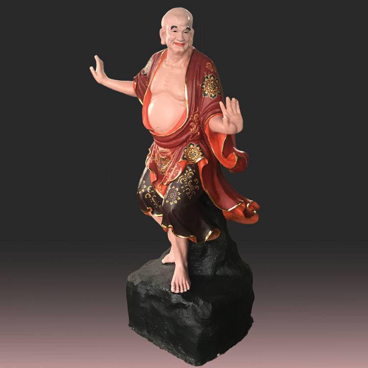 河南赤脚大仙佛像雕塑厂家玻璃钢神像道教摆件