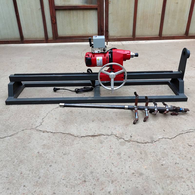 地下钻孔机管道横向手摇式打过道打孔机小型水钻顶管机鹏通