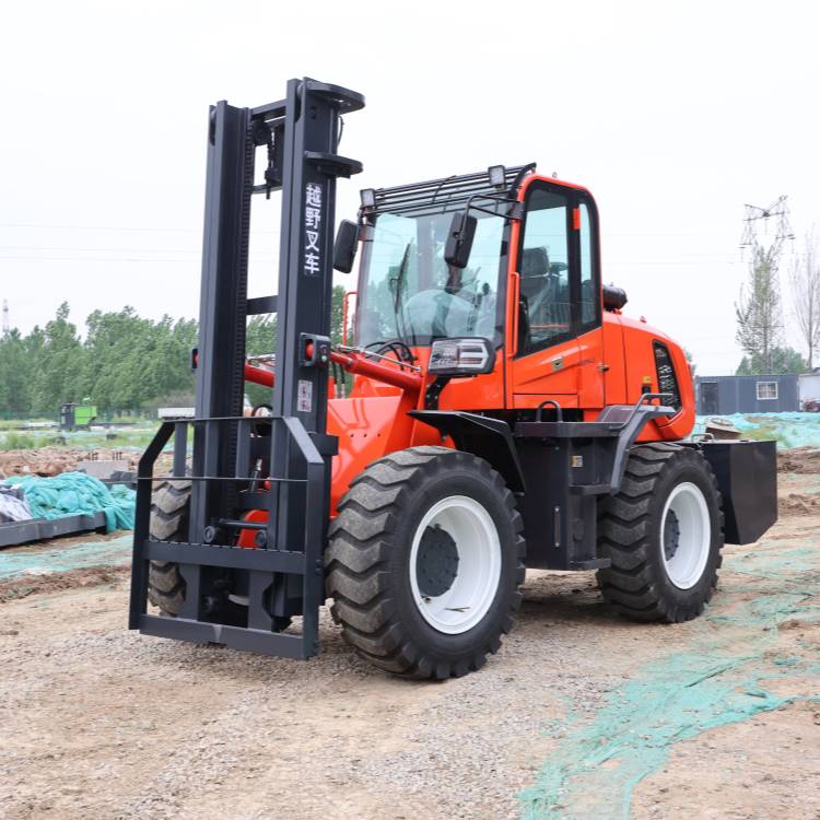 越野叉车四驱一体式3吨5液压搬运车四轮铲车堆高升降装载机柴油德翊
