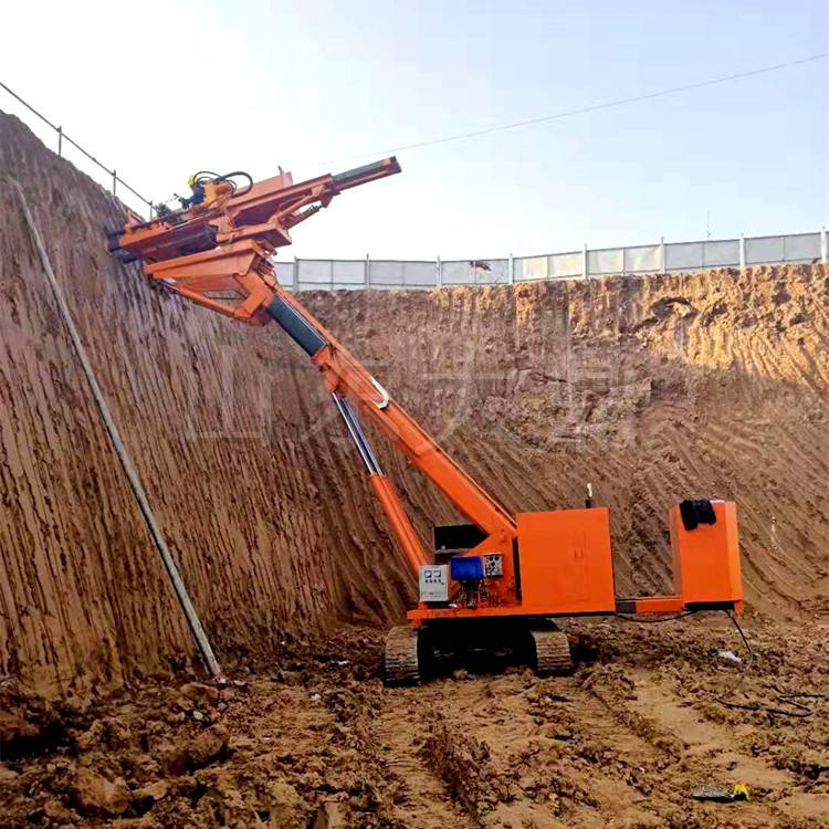 基坑支护锚固钻机基坑锚杆钻机基坑支护长螺旋钻机履带行走