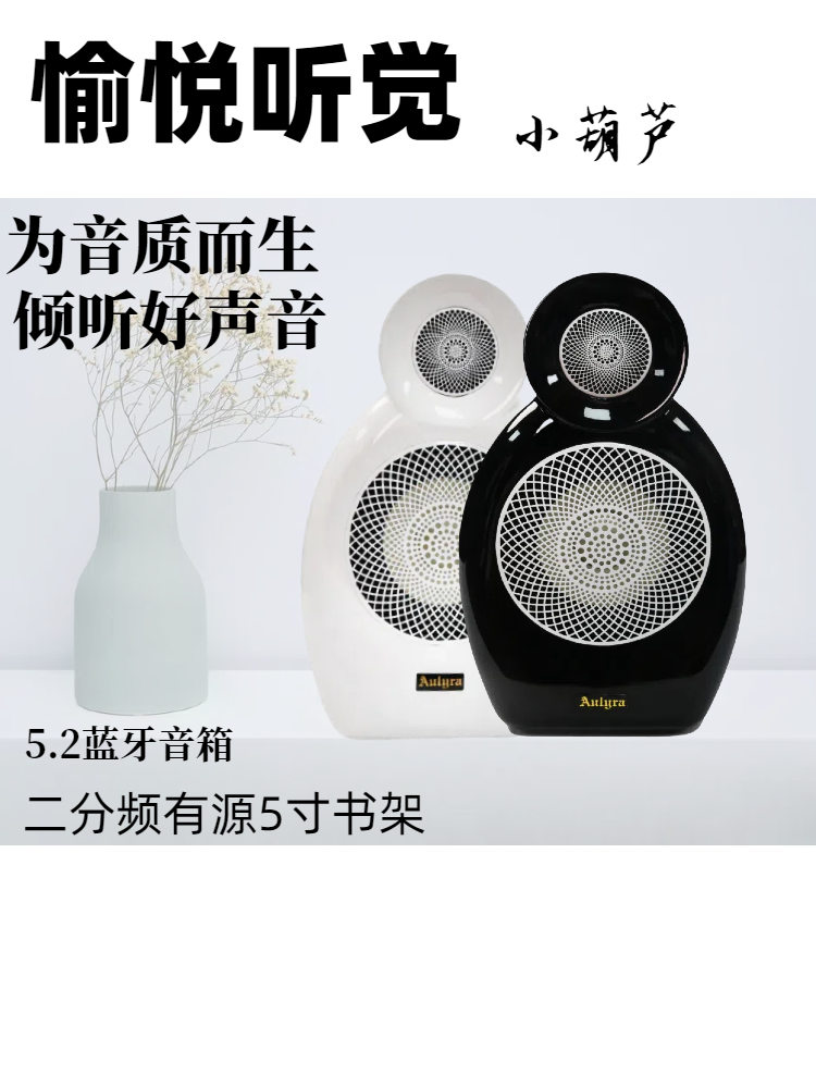 小葫芦两分频5寸HiFi书架音箱 内置功放 进口5.2蓝牙芯片