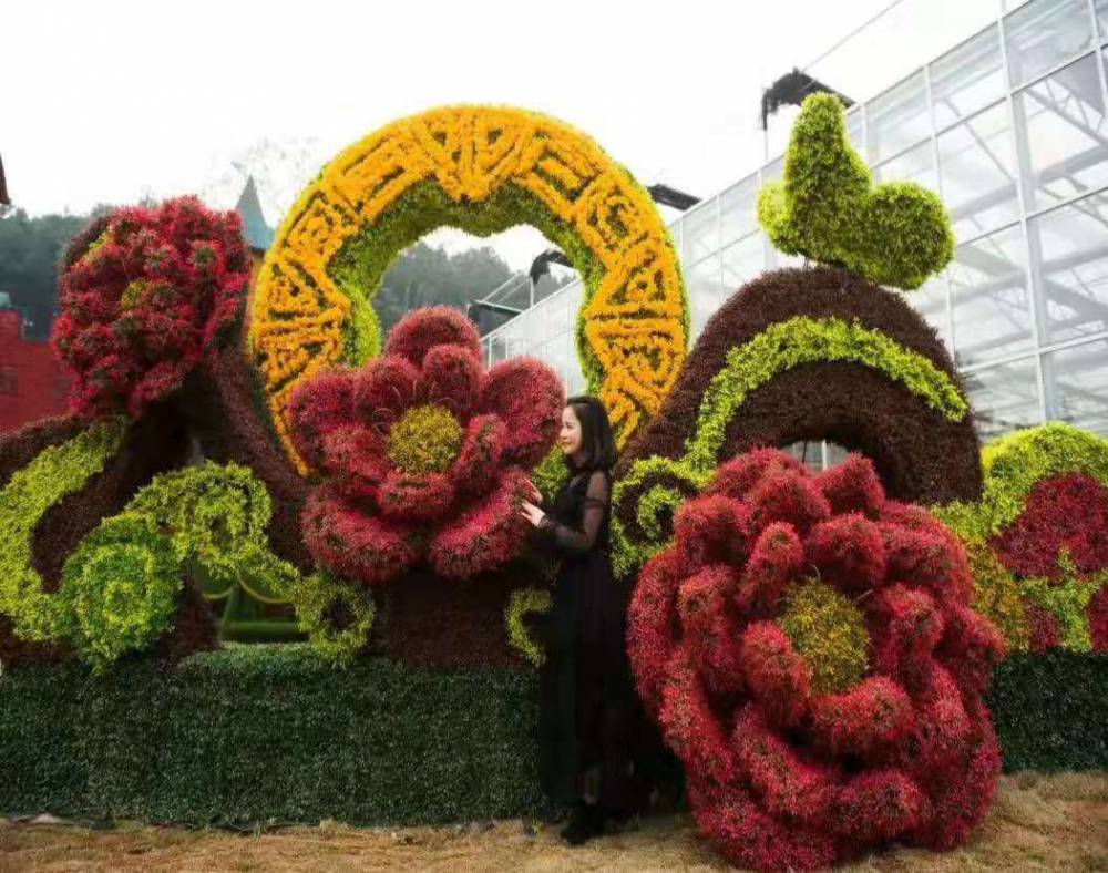 真植物立体景观雕塑植物立体五色草雕塑仿真材质雕塑厂家批发
