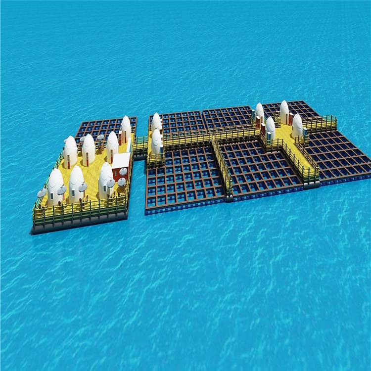 海上鱼塘养殖浮箱休闲垂钓浮桥结实放浪抗uv浮桥图片