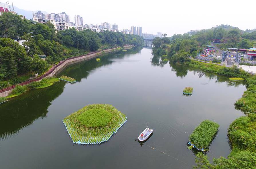 鹽城市人工浮島技術多少錢一平方生態浮島種植圖片