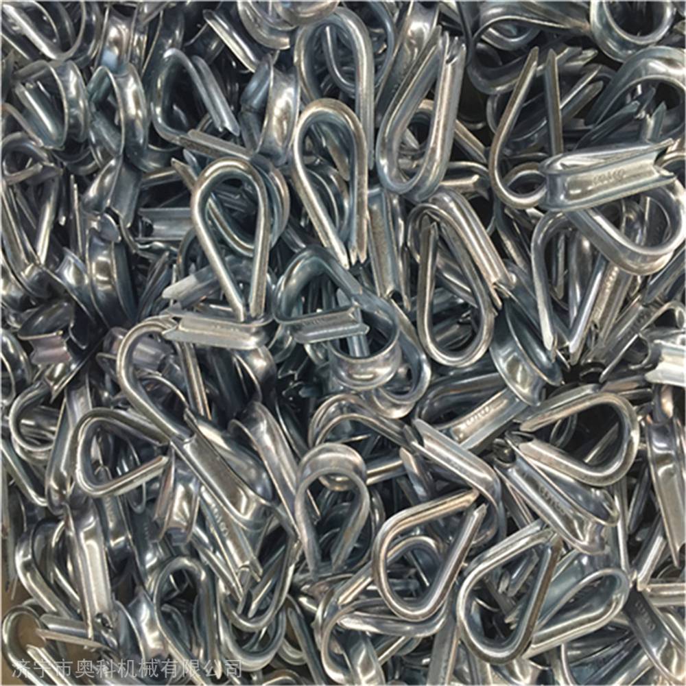 奥科定制316不锈钢套环欧式鸡心环开口德式钢丝绳保护环