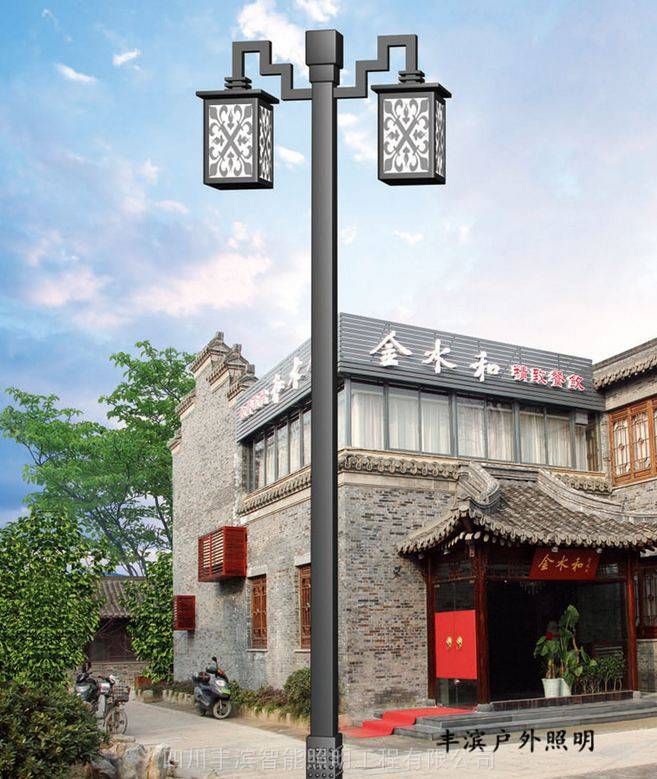 成都庭院灯厂家单头双头中式仿古景观庭院灯