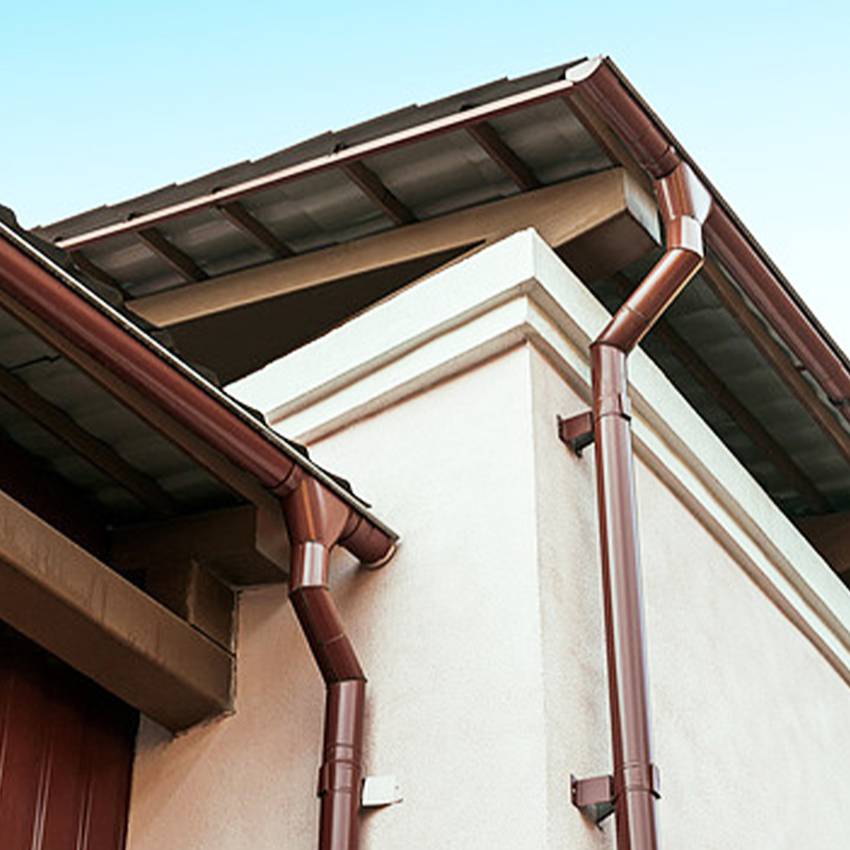 贵州兴仁生产pvc52英寸檐槽彩铝型材天沟洋房成品檐沟雨水管