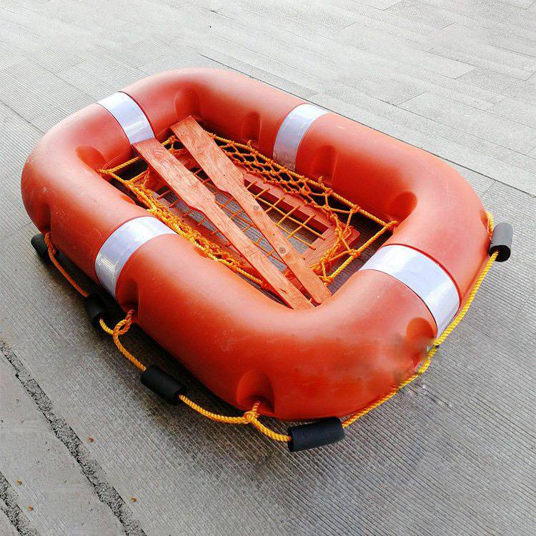 简易小型救生小船船用聚乙烯玻璃钢泡沫救生浮具充气救援救生筏