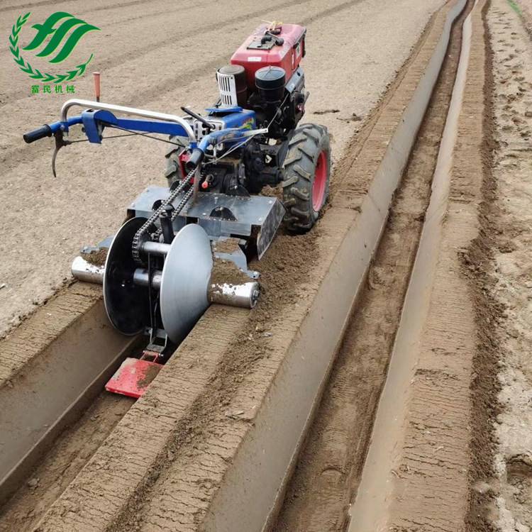 草莓地开沟机手扶链接开沟培土机柴油水冷起垄机