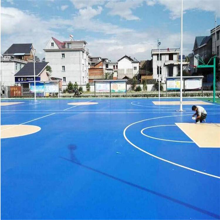 松原硅pu球场材料 塑胶网球场 球场地坪漆,彩色地坪