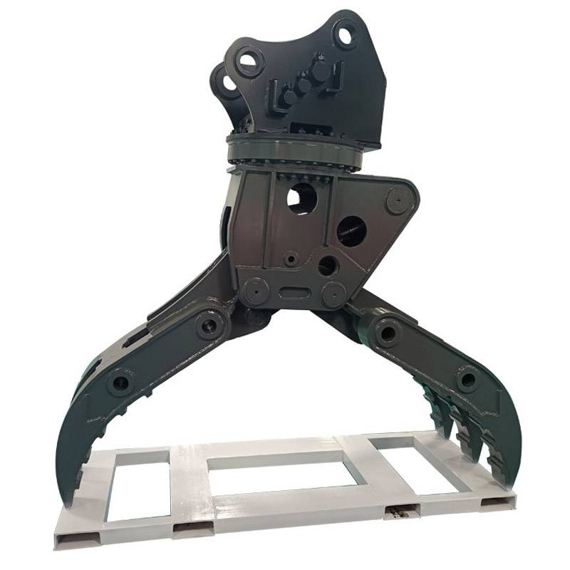 废旧金属回收抓取机勾机液压夹子液压旋转式梅花夹废铁起重抓钢机威固