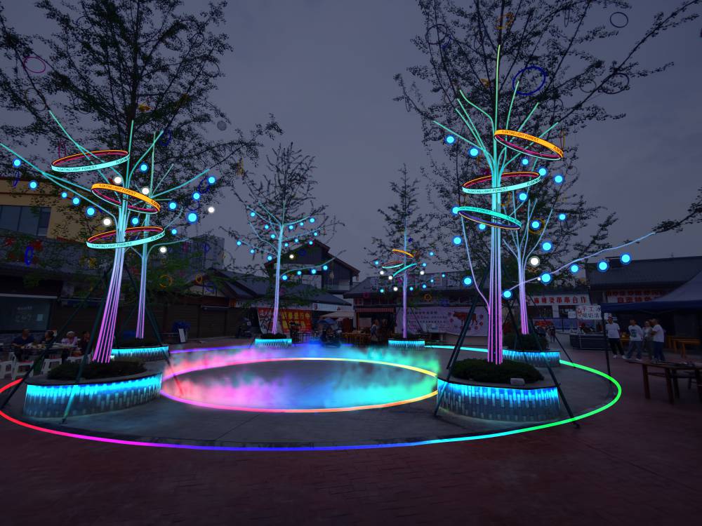 成都文旅夜游景区亮话灯光设计施工营造网红打卡地