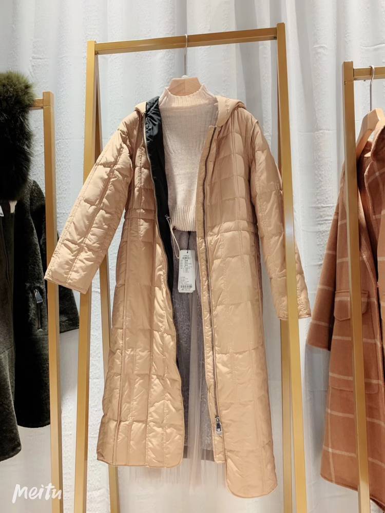 依薰品牌折扣女装2019秋冬装羽绒服双面尼专柜库存尾货批发