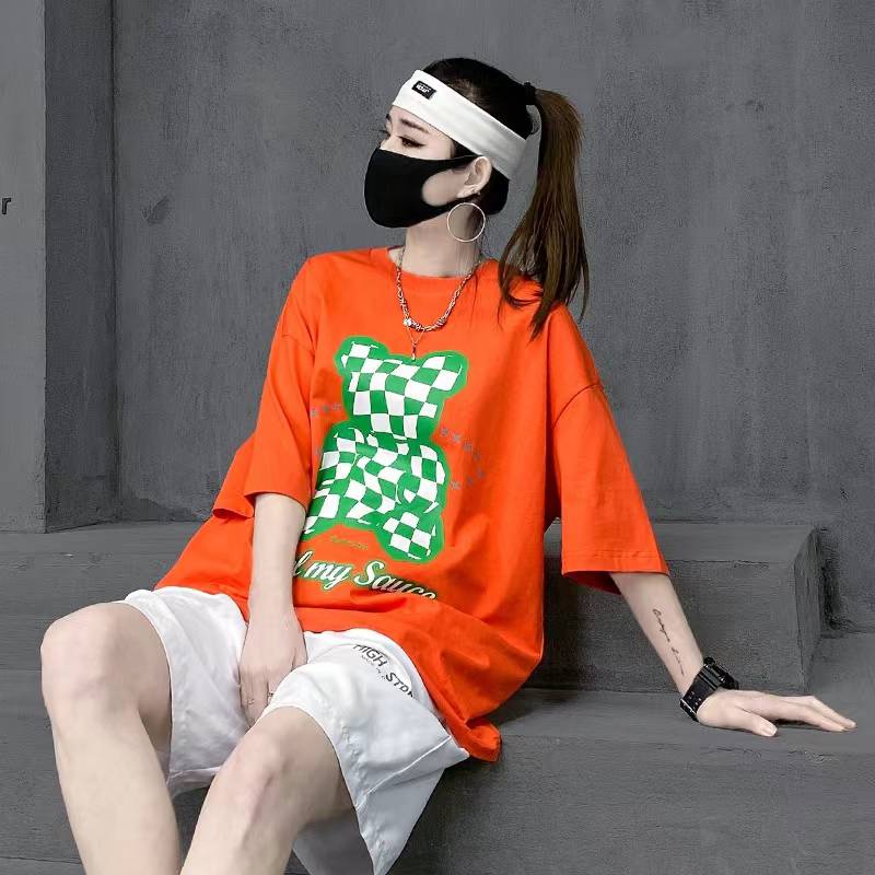夏季女短袖韩版卡通印花T恤便宜几块钱服装货源