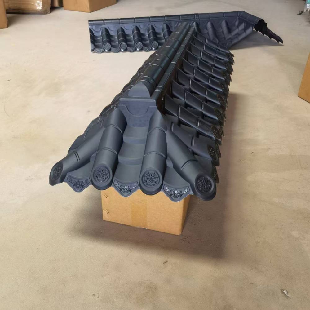 塑料瓦批发淞山树脂瓦出售仿古瓦出售围墙帽门楼屋檐防水瓦厂家