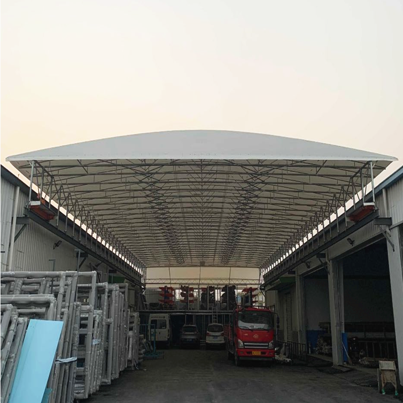 定做电动推拉雨棚安装自动防雨蓬本地活动伸缩遮阳棚帐篷图片