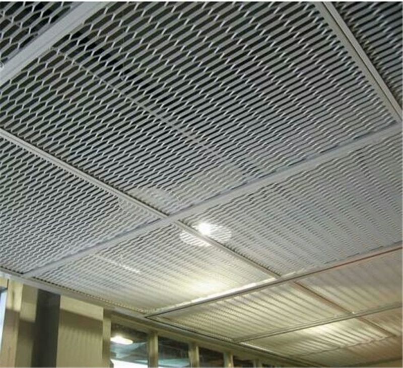 白色铝拉网江西酒吧装饰铝合金拉伸网板天花吊顶