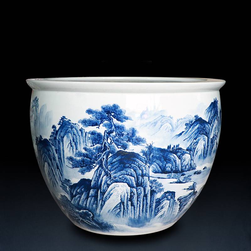 陶瓷鱼缸大号金鱼缸客厅龟缸荷花缸***瓷缸大型特大景德镇养鱼盆- 供应商网