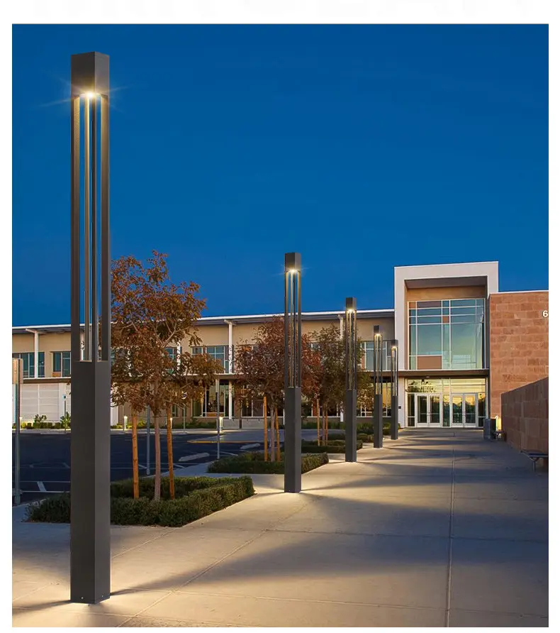 太阳能市电庭院景观灯道路灯3米35米4米5米园林现代简约款