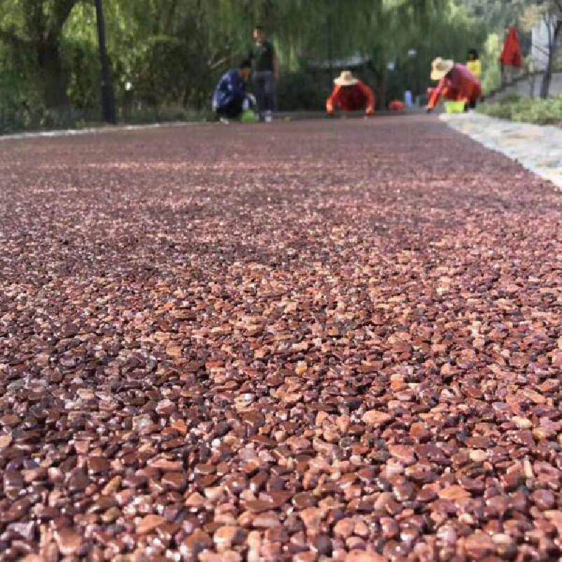 鸡血红石子水洗石天然红色鹅卵石米石厂家颜色多样