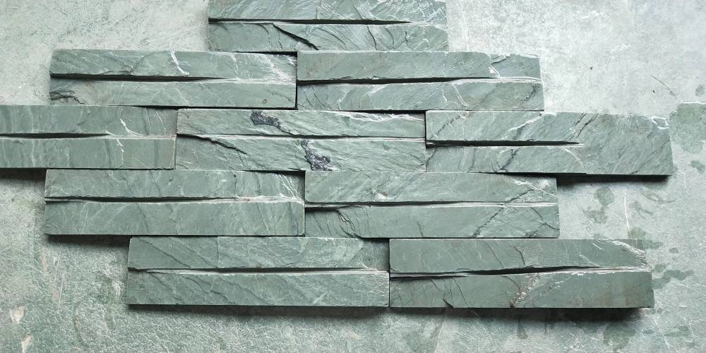 板岩文化石天然青石板别墅外墙蘑菇文化砖黑色文化石流水背景墙组合黏