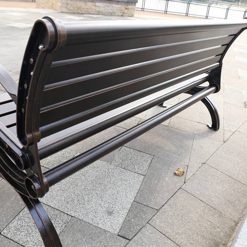 公园椅户外长椅凳子室外庭院铁艺休闲座椅靠背花园铸铝阳台长条椅