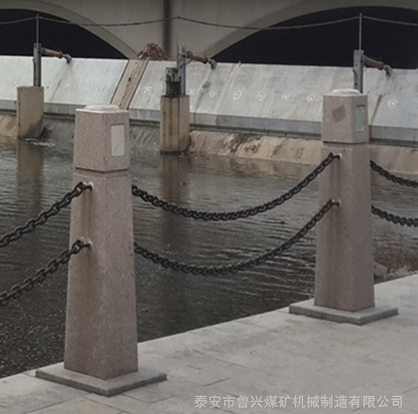 鲁兴14mm景观河护栏链条项目石柱护栏铁链木栈道护栏铁链可刷漆