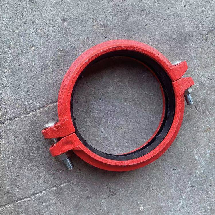 消防沟槽管件钢性卡箍球墨铸铁接头镀锌管连接抱箍