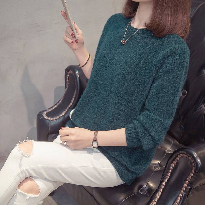 纯色细线女生毛衣纯棉T恤几块钱的衣服小西装外搭开衫呢子女