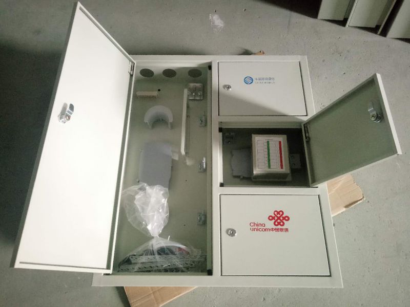 小区电信144芯三网合一光纤配线箱分线箱图片