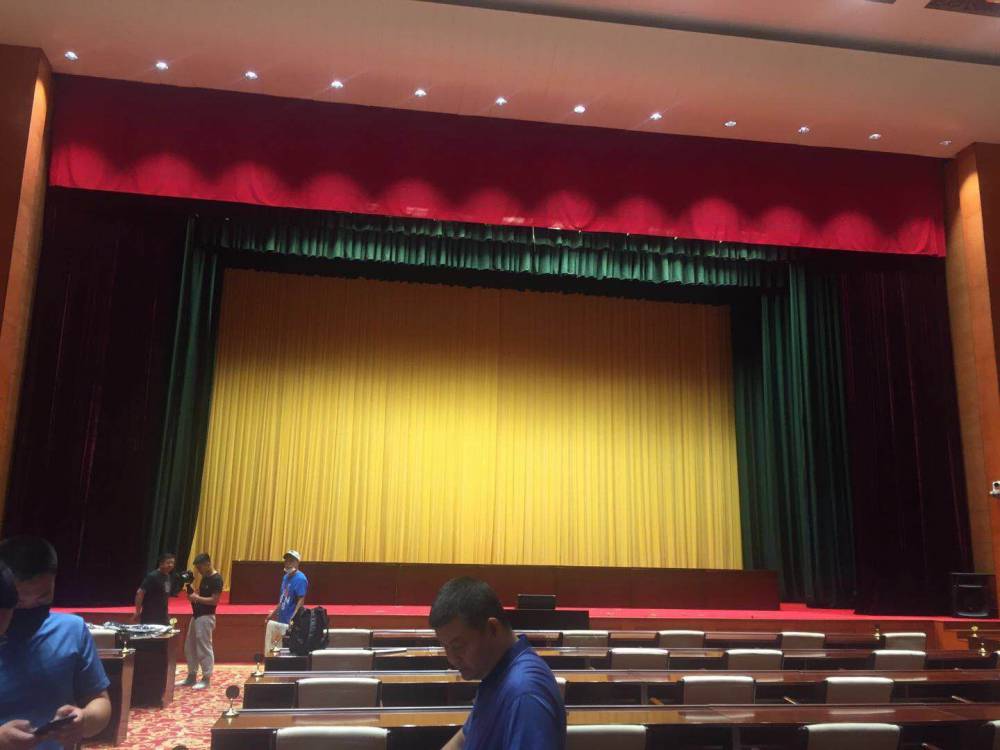 大会堂阻燃舞台幕布电动会议幕布二道幕背景幕