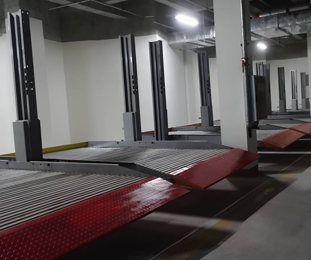 单跨两柱停车位 四柱式机械立体停车设备可回收