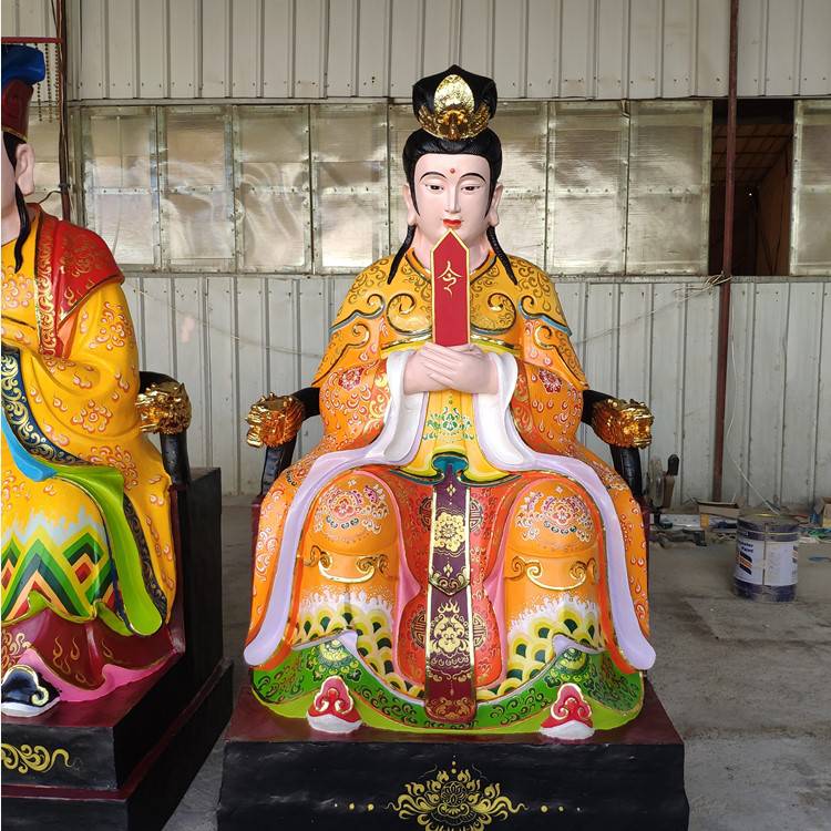 佘太君神像老祖母塑像杨三郎雕塑穆桂英图片玻璃钢寺庙佛像定做