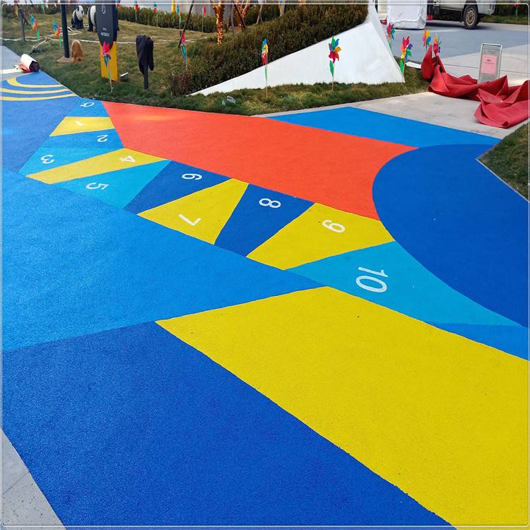 小区儿童乐园epdm彩色塑胶地面施工幼儿园塑胶地面塑胶地板铺装