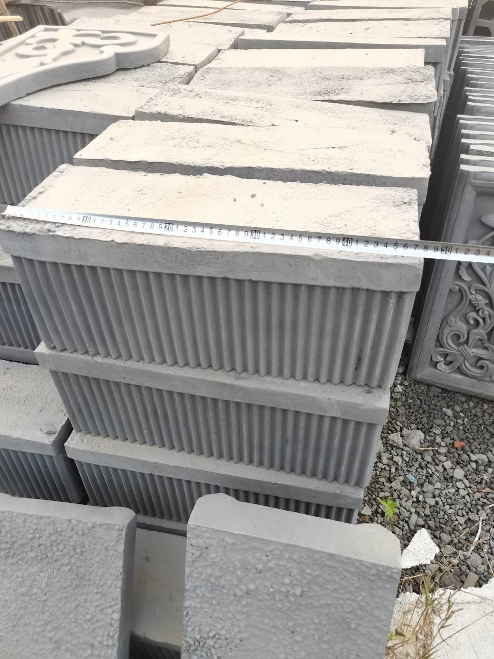 甘蔗脊淞山回字头脊瓦封头徽派古建筑屋脊配件